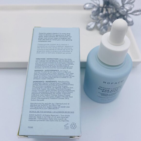 NuFACE Skincare-Brighten + Correct Super Vita-C Booster Care-Full 30ml-BOXED-NEW - Picture 10 of 14